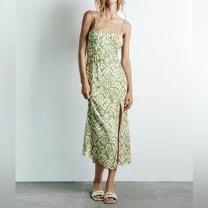 Zara Printed Corset Style Dress Size XS